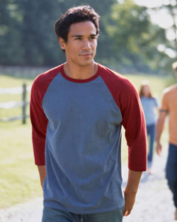 Authentic pigment dyed baseball jersey shirt