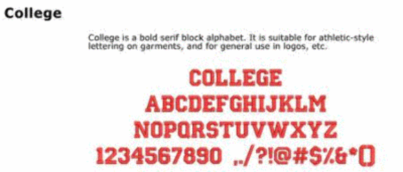 College (All Caps)