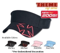 Chopper Sun Visor with Custom Embroidery, Wholesale Blank Caps