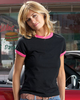 Anvil semi sheer ringer tee shirt