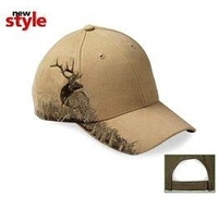 cap with embroidered Elk, Wholesale Blank Caps