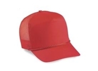 twill cap with a mesh back