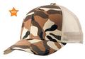 Camouflage trucker cap with custom logo