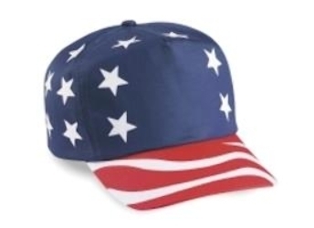 Cobra Caps: 5-Panel USA Flag Cap | Wholesale Prices CapWholesalers.com