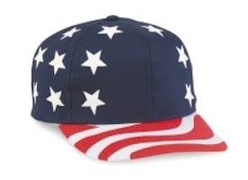 Cobra Caps: Wholesale 6-Panel USA Flag Cap. Wholesale Blank Caps & Hats