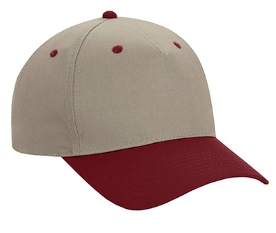 Cobra Caps: Wholesale 5-Panel Low Profile Two Tone Twill Hat - Cap Wholesalers