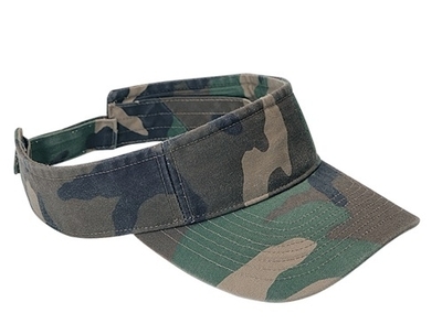 Wholesale Mega Caps: Pro Style Washed Camouflage Visor | Wholesale Caps & Hats