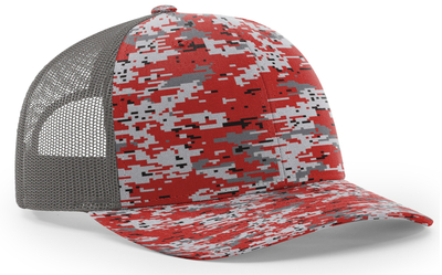 Richardson 112 Trucker Hat Digital Camo Pattern | Twill Embroidered Trucker Cap