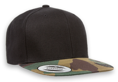 Yupoong Caps: Yupoong Flexfit Camo Flat Bill Style Snapback Hat | CapWholesalers