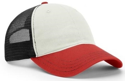 Richardson Hats: Tri-Color Garment Washed Snapback Trucker Hats | CapWholesalers