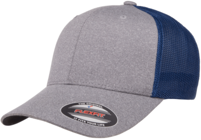 Custom Flexfit Hats: Melange Flexfit Trucker Hat - CapWholesalers.com