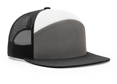 panel richardson cap customizedwear views charcoal blank capwholesalers
