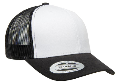 Yupoong 6 Panel Trucker White Front | Wholesale Blank Caps & Hats | CapWholesalers
