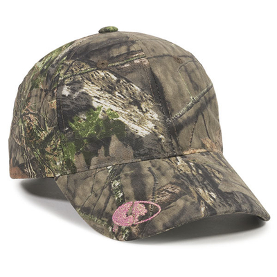 Outdoor 6 Panel Ladies Fit Mossy Oak Logo On Visor | Cap Wholesalers