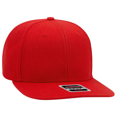 Otto Caps: Wholesale 6 Panel Hat With Pro Flat Visor Wool Blend Cap