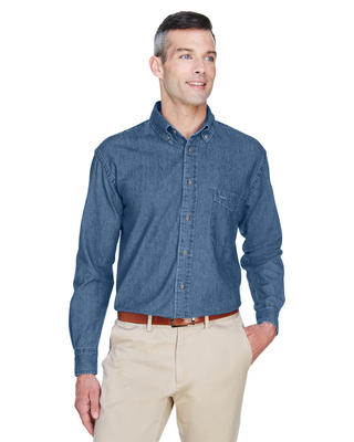 Harriton Mens 6.5 oz. Long-Sleeve Denim Shirt | Harriton