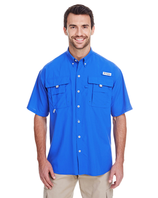 Columbia Mens Bahama II Short-Sleeve Shirt | Mens Denim  / Twill Woven Shirts