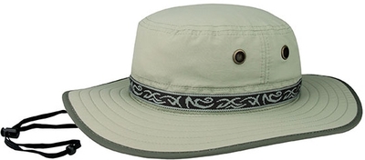Mega Juniper Taslon UV Sun Hat with Jacquard Ribbon | Bucket & Sun Hats : Custom, Blank and Wholesale Caps