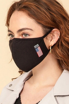 Washable 95% Cotton US Flag Face Mask (10 Pack) -Cap Wholesalers