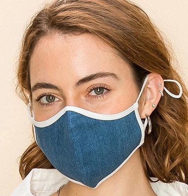 Face Masks: Reusable Washable 2-Layer Denim Face Protection (10 Pack)
