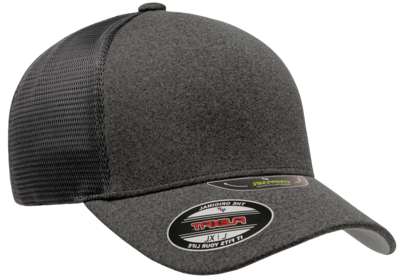 Flexfit Caps: UniPanel Melange Trucker Golf Caps. Wholesale Blank Hats