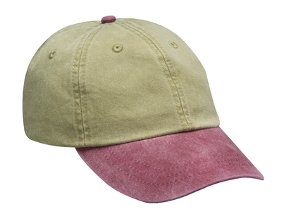 Adams Optimum Khaki With Contrast Cap | Wholesale Relaxed Dads Hats