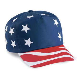 Cobra Caps: 5-Panel USA Flag Cap | Wholesale Prices CapWholesalers.com
