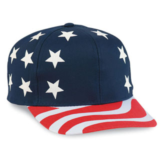 Cobra Caps: Wholesale 6-Panel USA Flag Cap. Wholesale Blank Caps & Hats