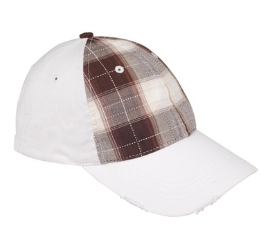 Wholesale Mega Caps: Mega Flex Low Profile Plaid Cotton Fitted Cap