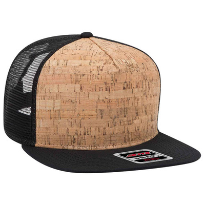 Otto Cork Square Flat Visor 5 Panel Cap & Hat at wholesale pricing