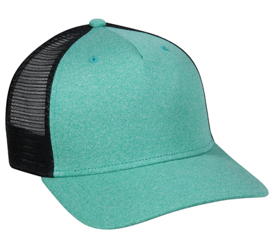 Outdoor Heathered Poly Trucker Mesh | Wholesale Blank Caps & Hats