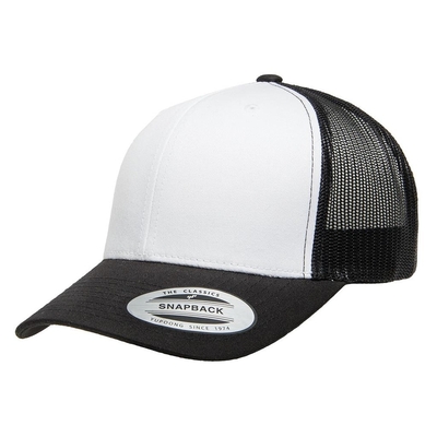 Yupoong 6 Panel Trucker White Front | Wholesale Blank Caps & Hats | CapWholesalers