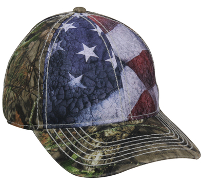 Outdoor Camo Flag 6 Panel Cap | Cap Wholesalers