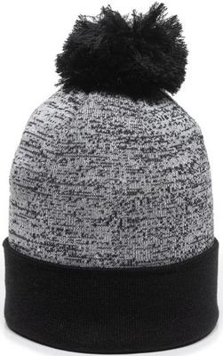 Outdoor Pixel Watch Hat With Pom Pom | Wholesale Knit Beanies