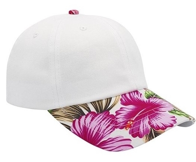 Mega 6 Panel Relaxed Floral Print Bill | Wholesale Relaxed Dads Hats