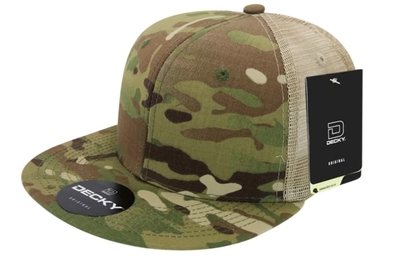 Cobra Caps: Wholesale 5-Panel Garment Washed Twill Front/Mesh Back Hat