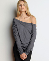 Image Bella Ladies 3.7 oz. Long-Sleeve Flowy Off Shoulder T-Shirt