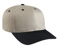 Image Budget Caps | Cobra-6-Panel Mid Pro Style Khaki Crown w/leather strap