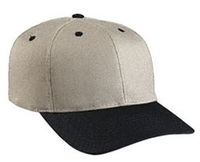 Image Budget Caps | Cobra-6-Panel Mid Pro Style Khaki Crown w/leather strap