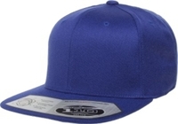 Image Yupoong-Flexfit -Wool Blend Snap Back Flat Bill Stretches with adjustable snap