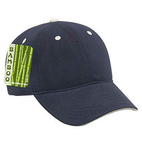 Image Otto Brushed Bamboo Twill Sandwich Visor Low Profile