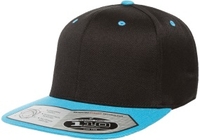 Image Yupoong-Flexfit -Two Tone Wool Blend Snap Back Flat Bill Stretches
