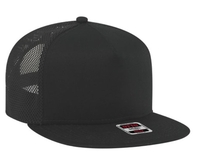 Image Otto 5 Panel Mid Profile Mesh Back Trucker Snapback Hat