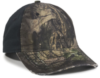 Image Outdoor 6 Panel Oil Stained Cotton Twill Frayed Visor