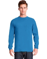 Image Next Level Adult Inspired Dye Long-Sleeve Crew with Pocket