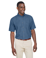 Image Harriton Mens 6.5 oz. Short-Sleeve Denim Shirt