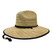 Image Mega Lifeguard Straw with Floral Underbrim