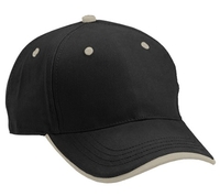Image 5 Panel Brushed Cap with Wave Sandwich