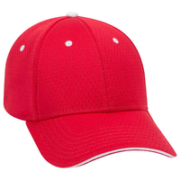 Image Otto 6 Panel Low Profile Poly Pro Mesh Visor Baseball Cap