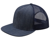 Image Mega 5 Panel Cotton Twill  Flat Bill Trucker